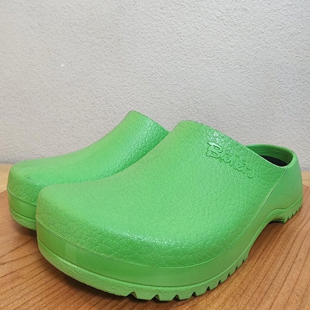 Birkenstock Super Birki's Clogs Shoes Womens Size 8 Green Slip Resistant Comfort - Picture 8 of 14